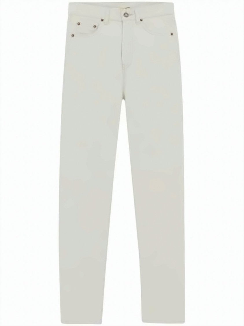 Straight-Leg Denim Pants with Classic Five-Pocket Design