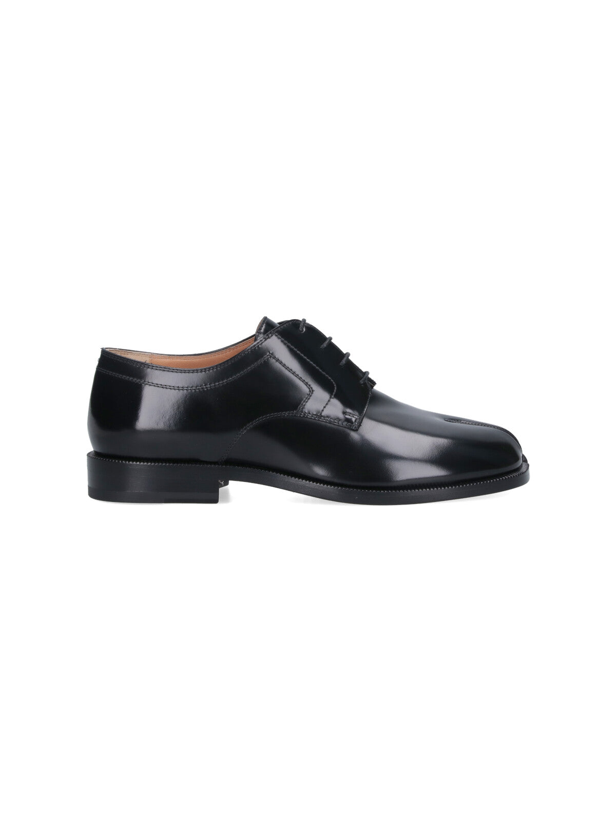 Black Tabi Squared Toe Leather Shoes