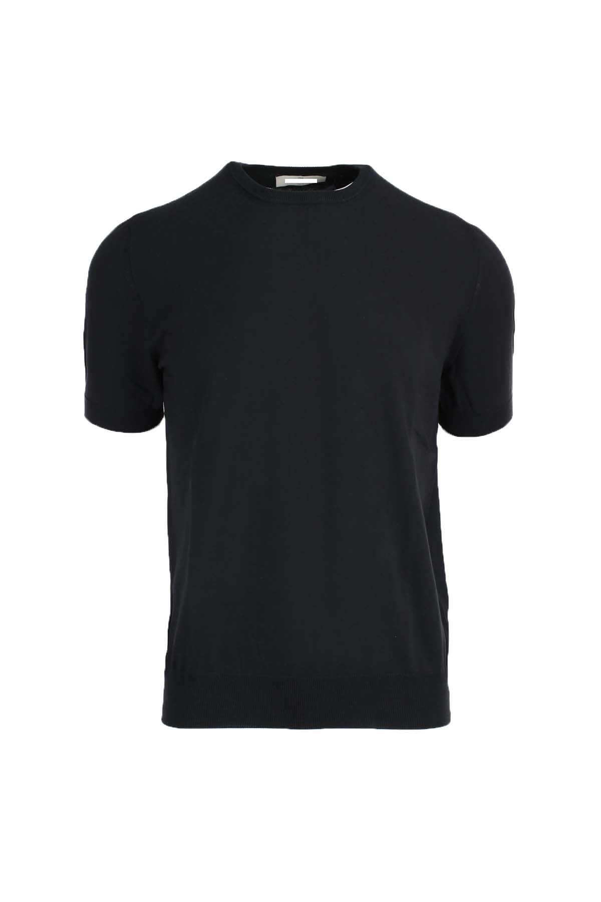 Short-Sleeve Knit Top with Crew Neckline