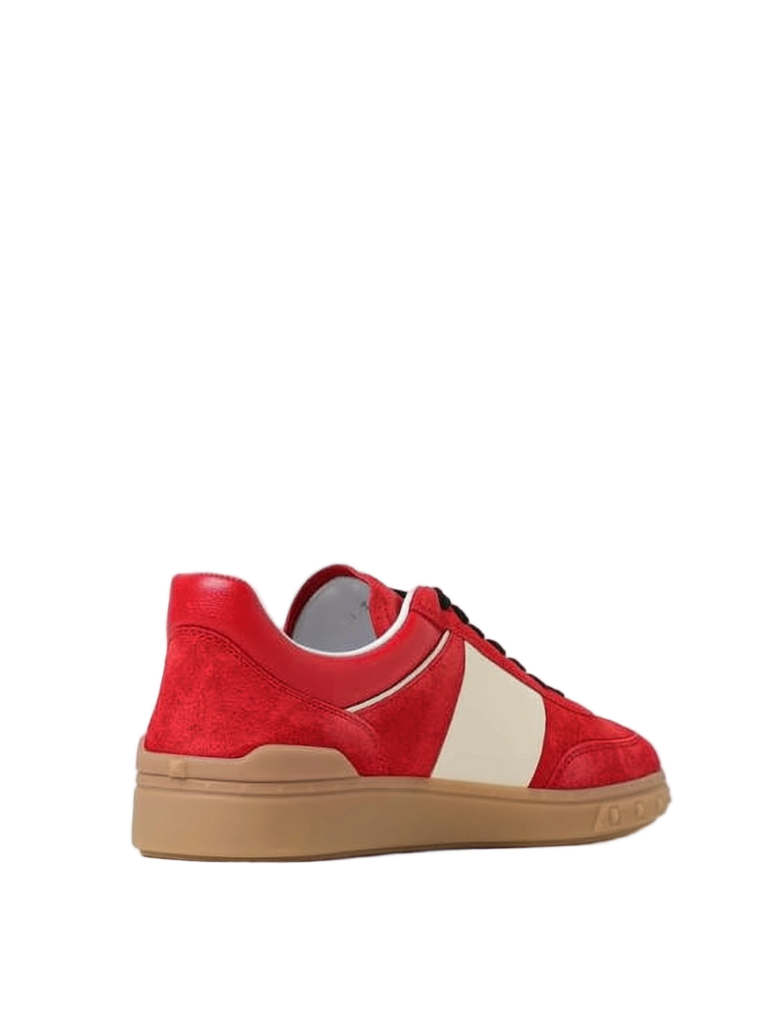 Red Suede Sneakers with Gum Rubber Sole