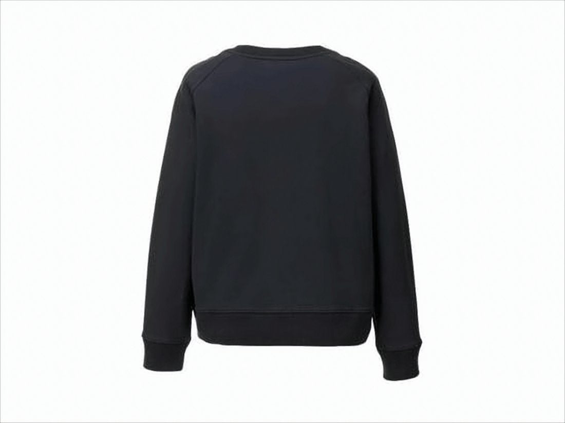 Black Long-Sleeve Crewneck Sweatshirt
