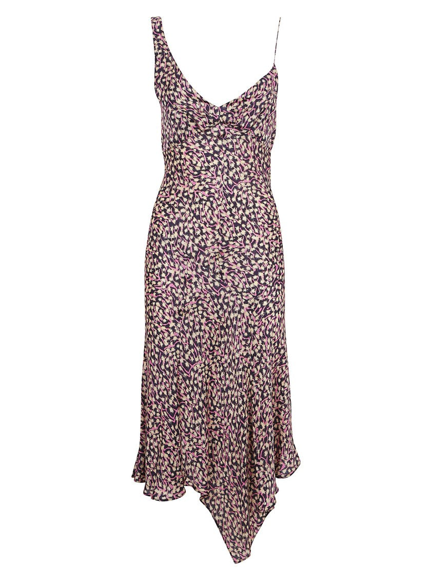 Flattering Fitted Dress With Abstract Print