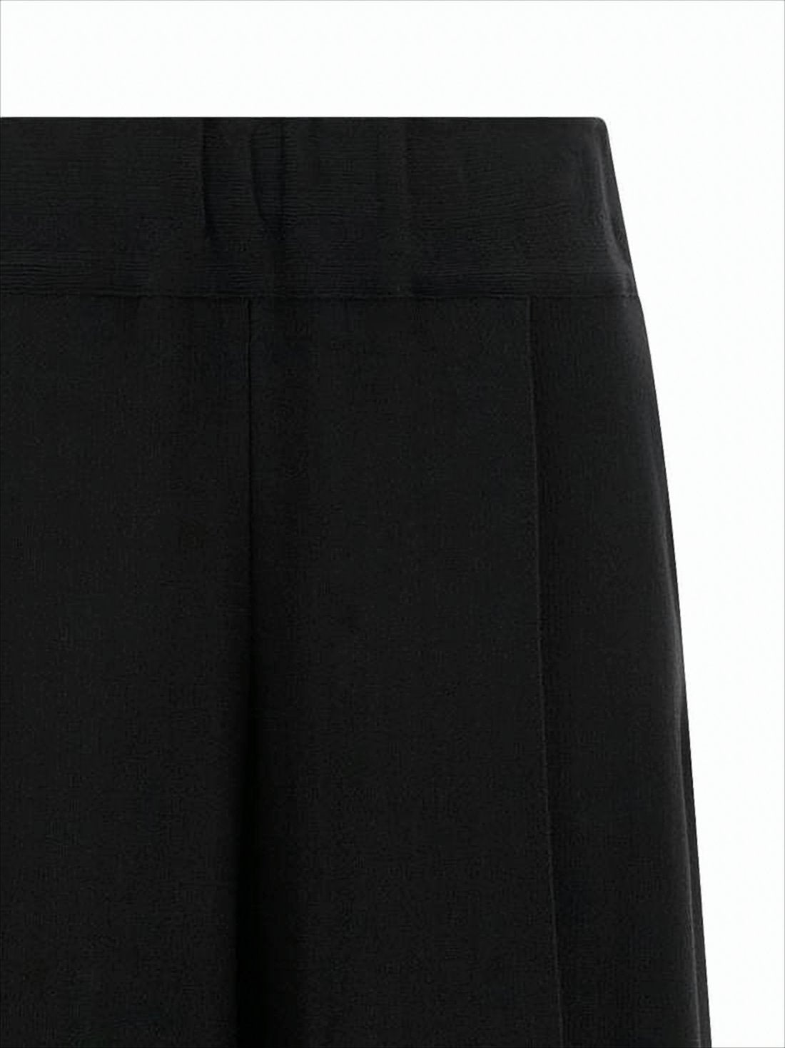 Black Wide-Leg Pants with High Waist