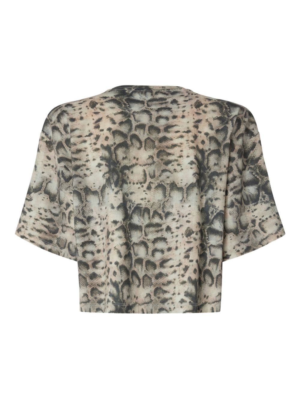 Cropped T-Shirt With Animal Print