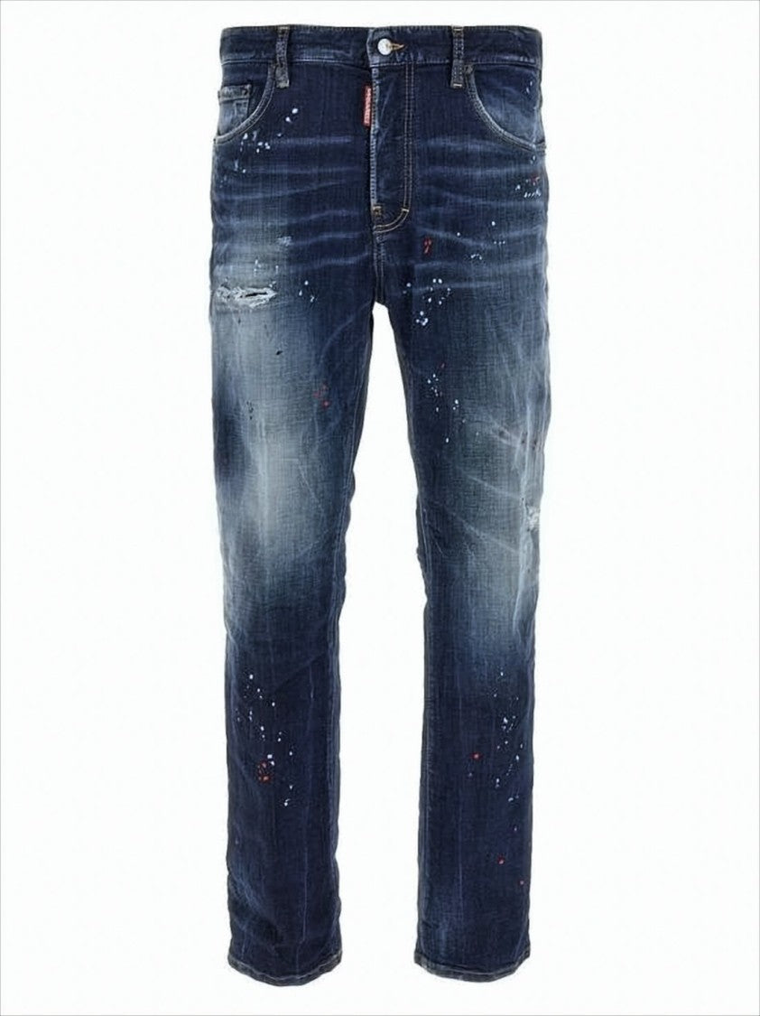 Distressed Slim Fit Denim Pants