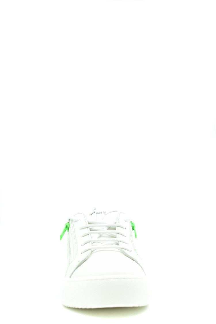 Low-Top White Leather Sneakers