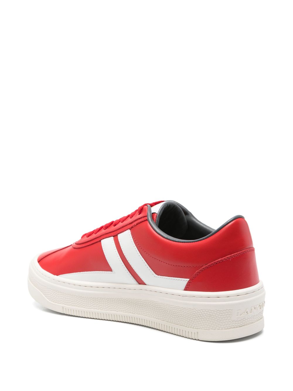 Low-Top Sneakers with Red Upper