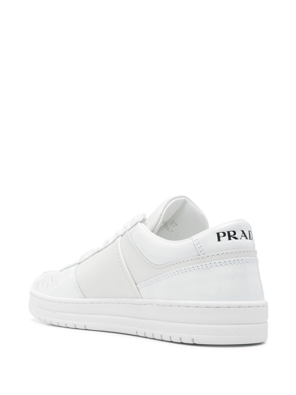 Refined White Leather Downtown Sneakers