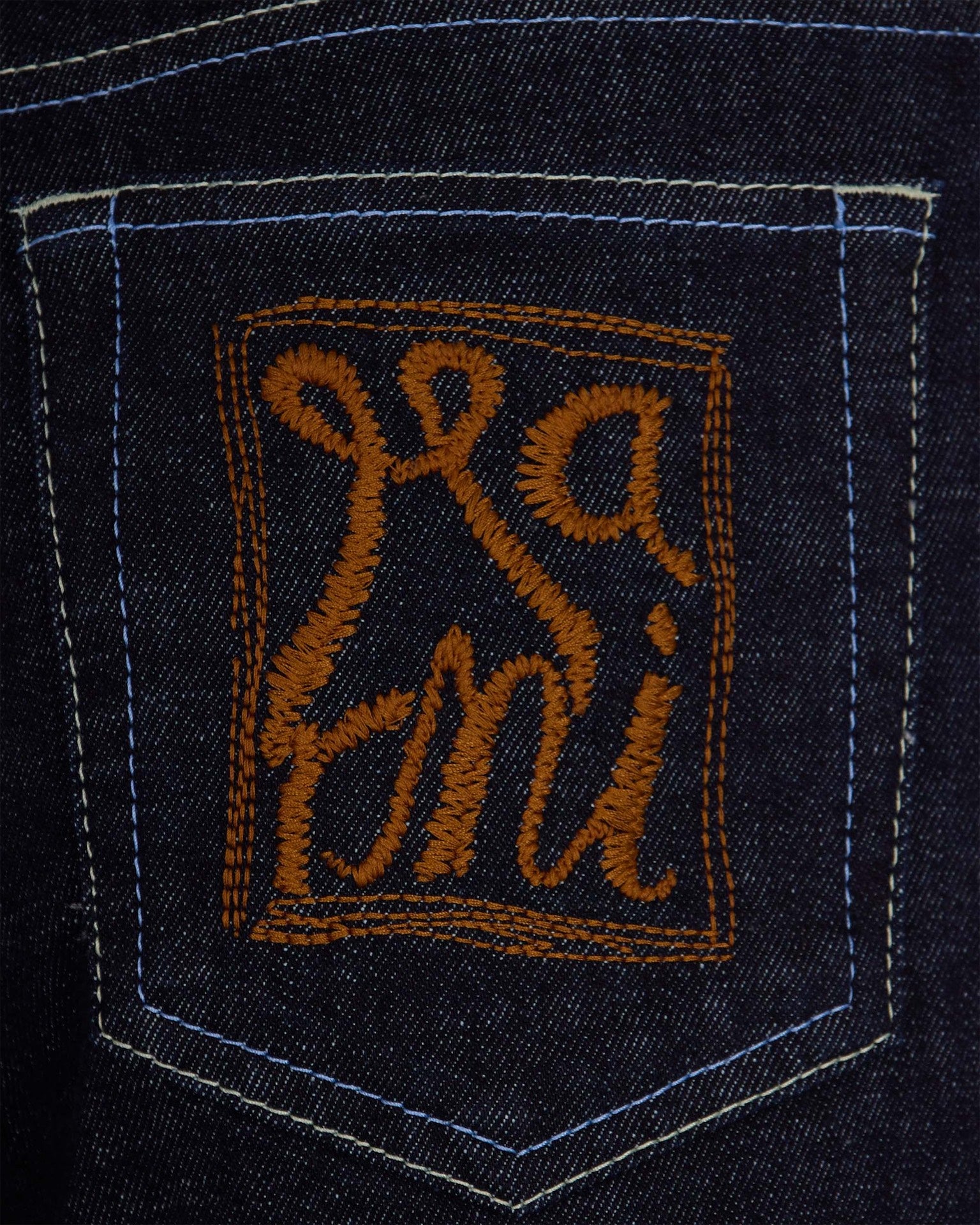 Wide-Leg Denim Jeans With Contrast Stitching