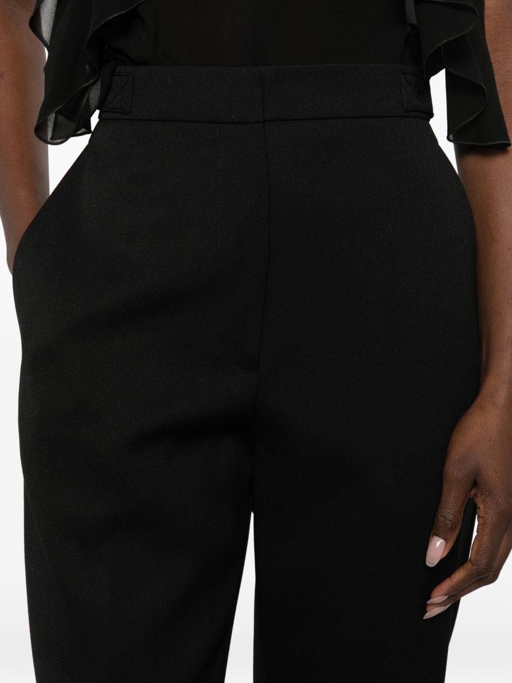 Straight Leg Trousers With Concealed Fly