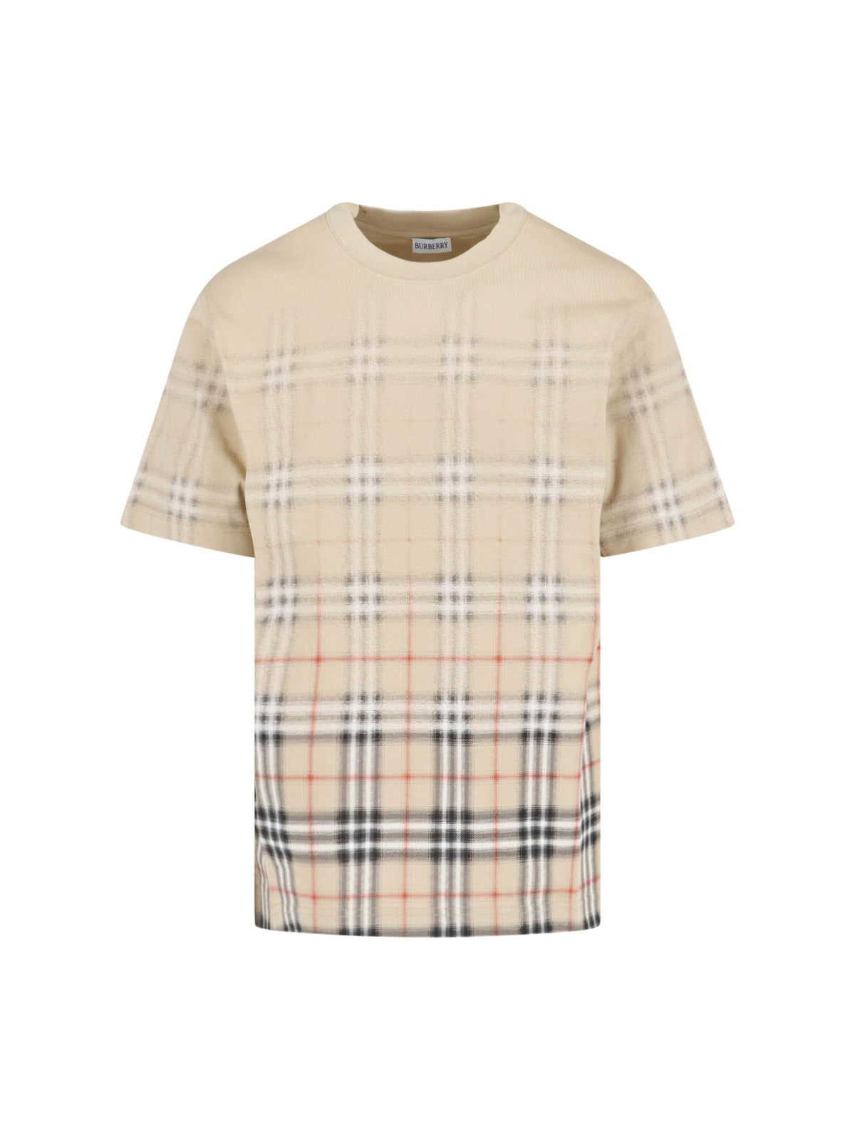 Beige Classic Silhouette Cotton T-Shirt