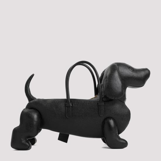 Dachshund-Shaped Calf Leather Tote Bag