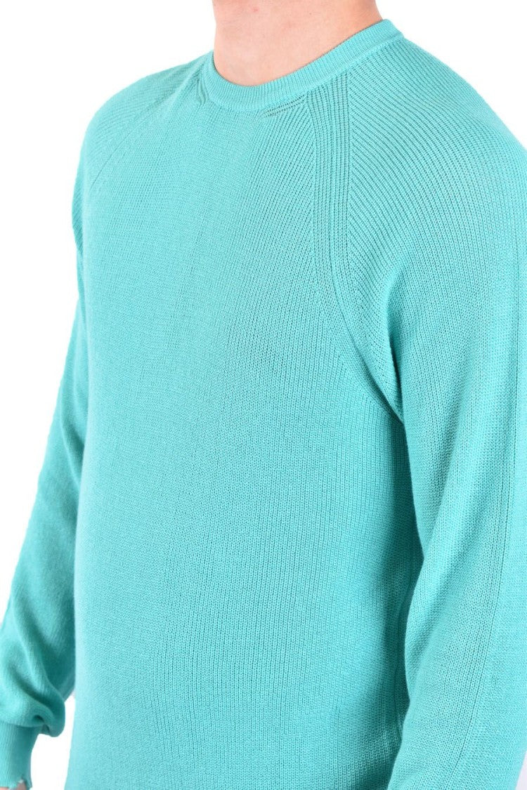 Long-Sleeved Green Sweater