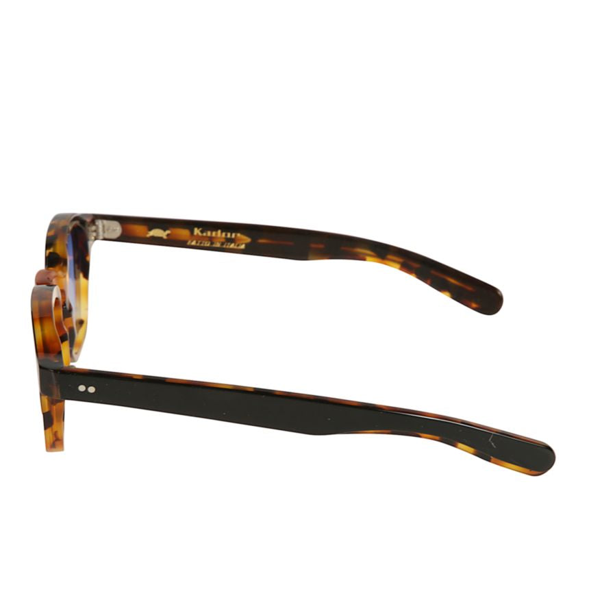 Jack Tortoiseshell Square Frame Sunglasses with Gradient Blue Lenses
