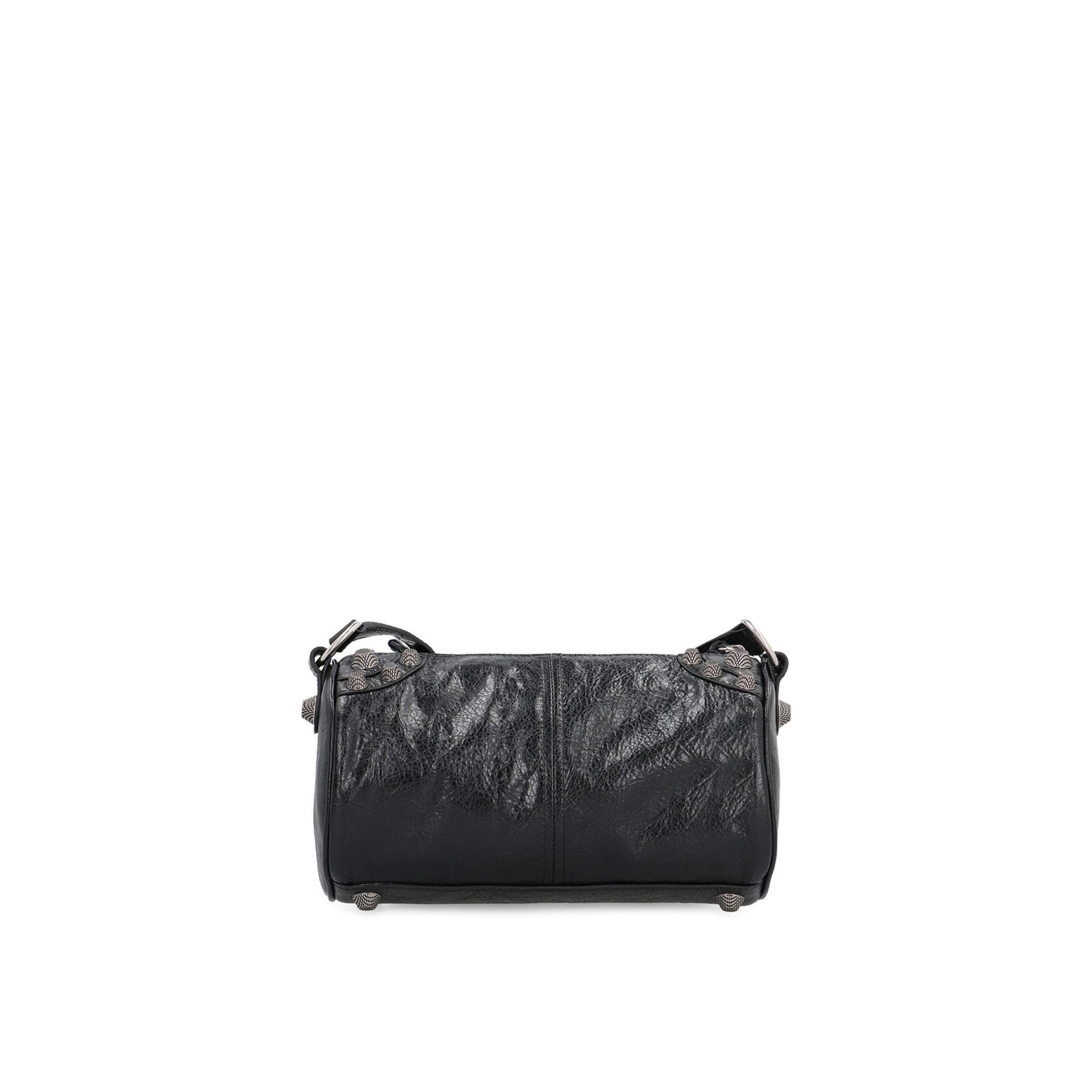 Cylindrical Shoulder Bag In Lamb Leather