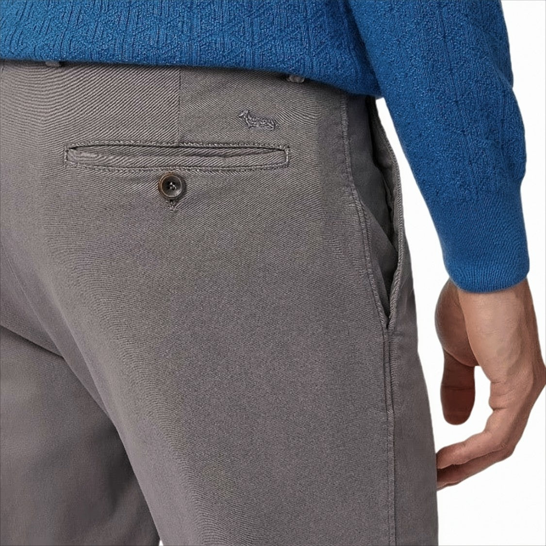 Tailored Gray Trousers With Subtle Texture