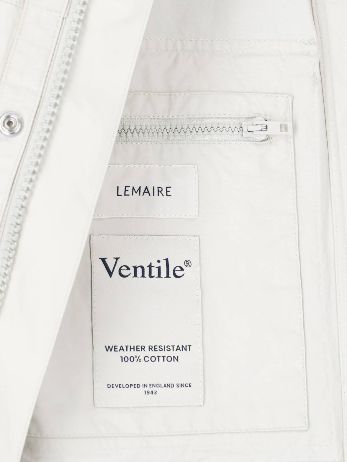 Gray Short Ventile Cotton Parka Jacket