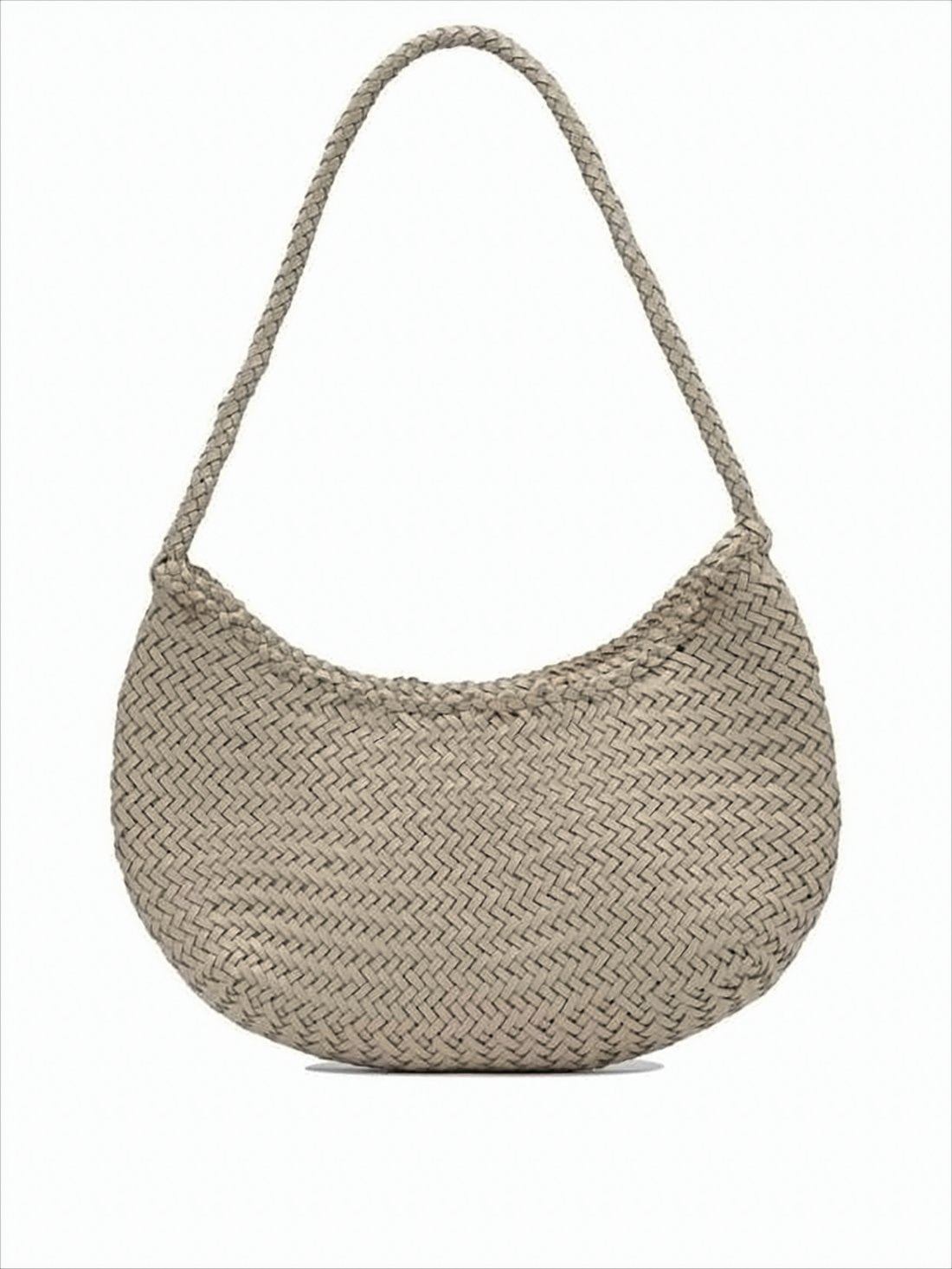 Woven Buffalo Leather Shoulder Bag