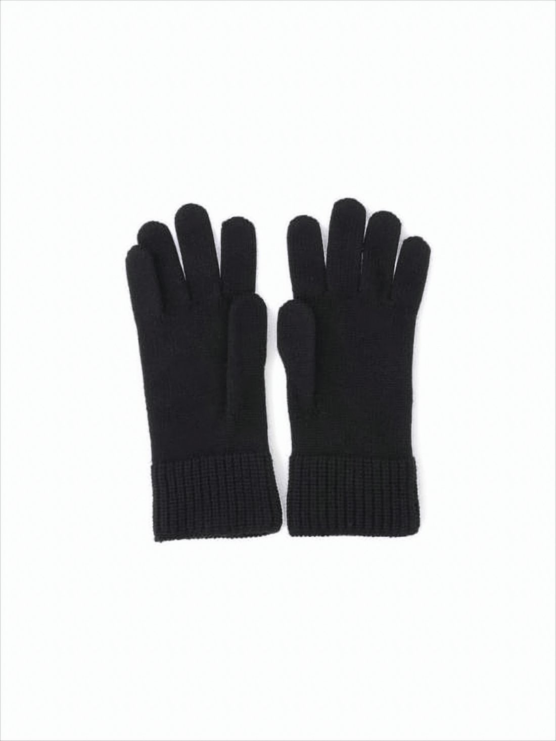 Ribbed Knit Gloves with Four Stitch Detailing