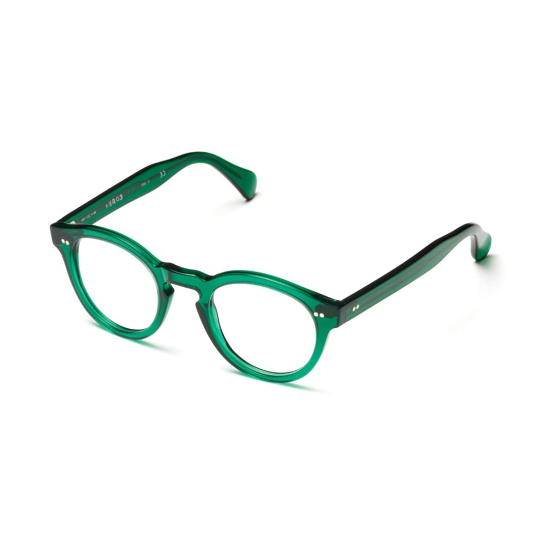 Tony-K Rounded Frame Eyeglasses with Double Dot Accents