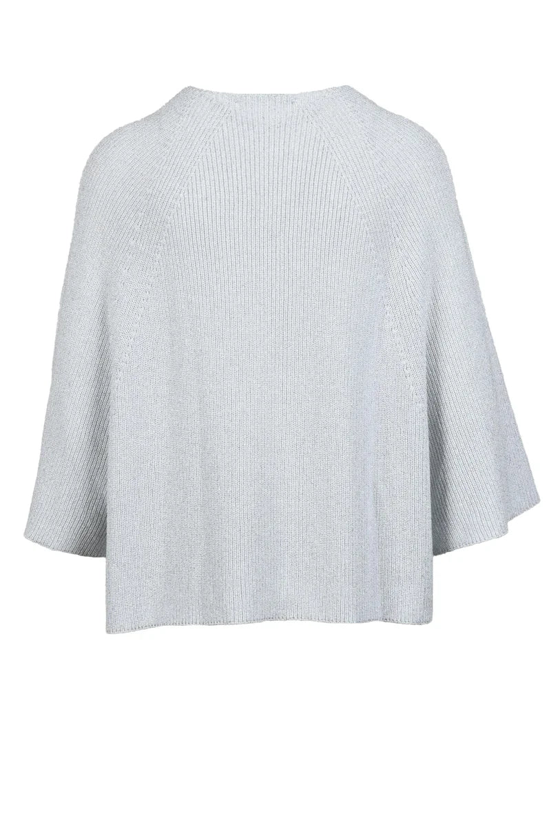 Cotton Blend Sweater - Light Grey