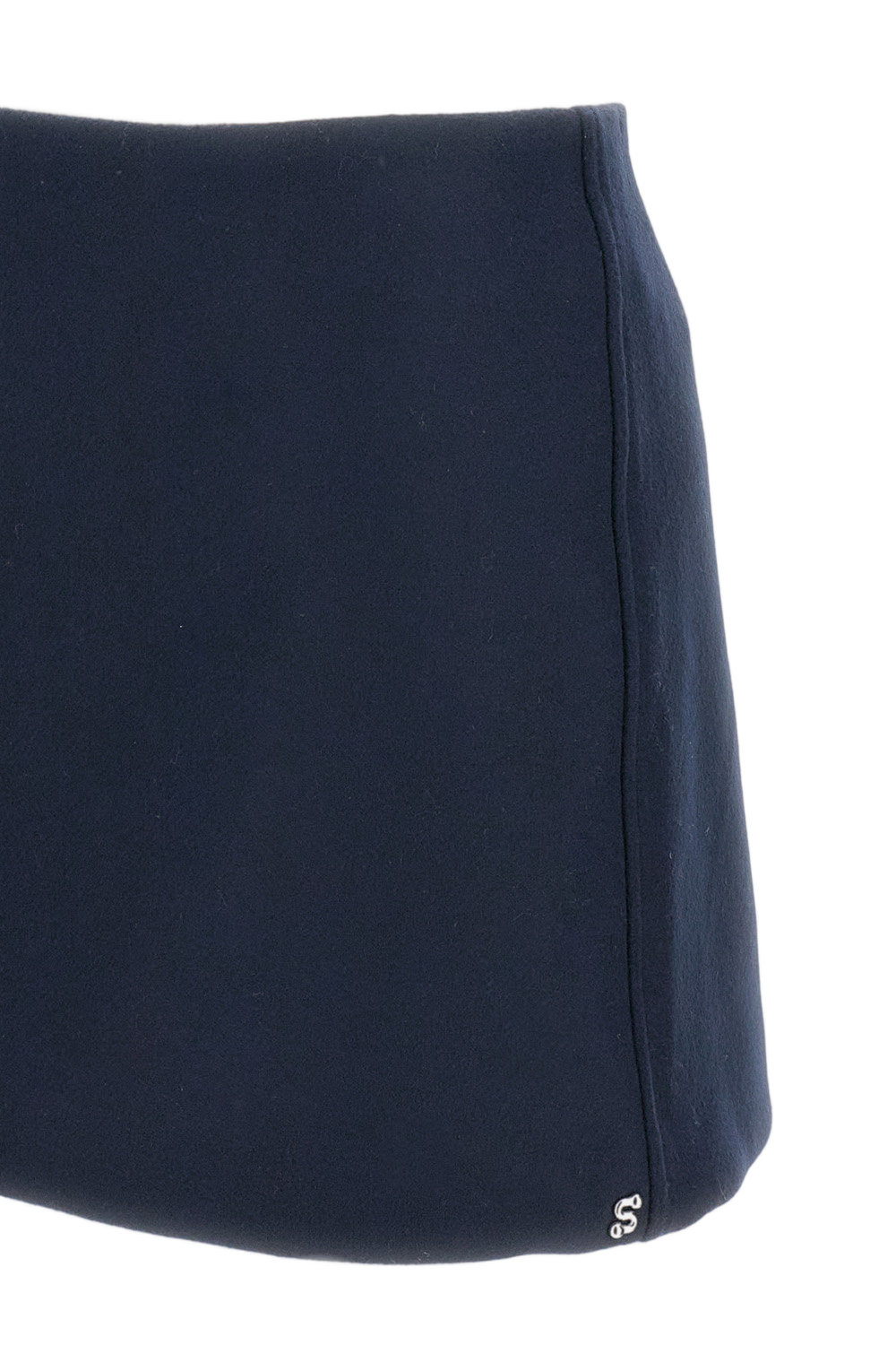 Low-Rise Wool Mini Skirt