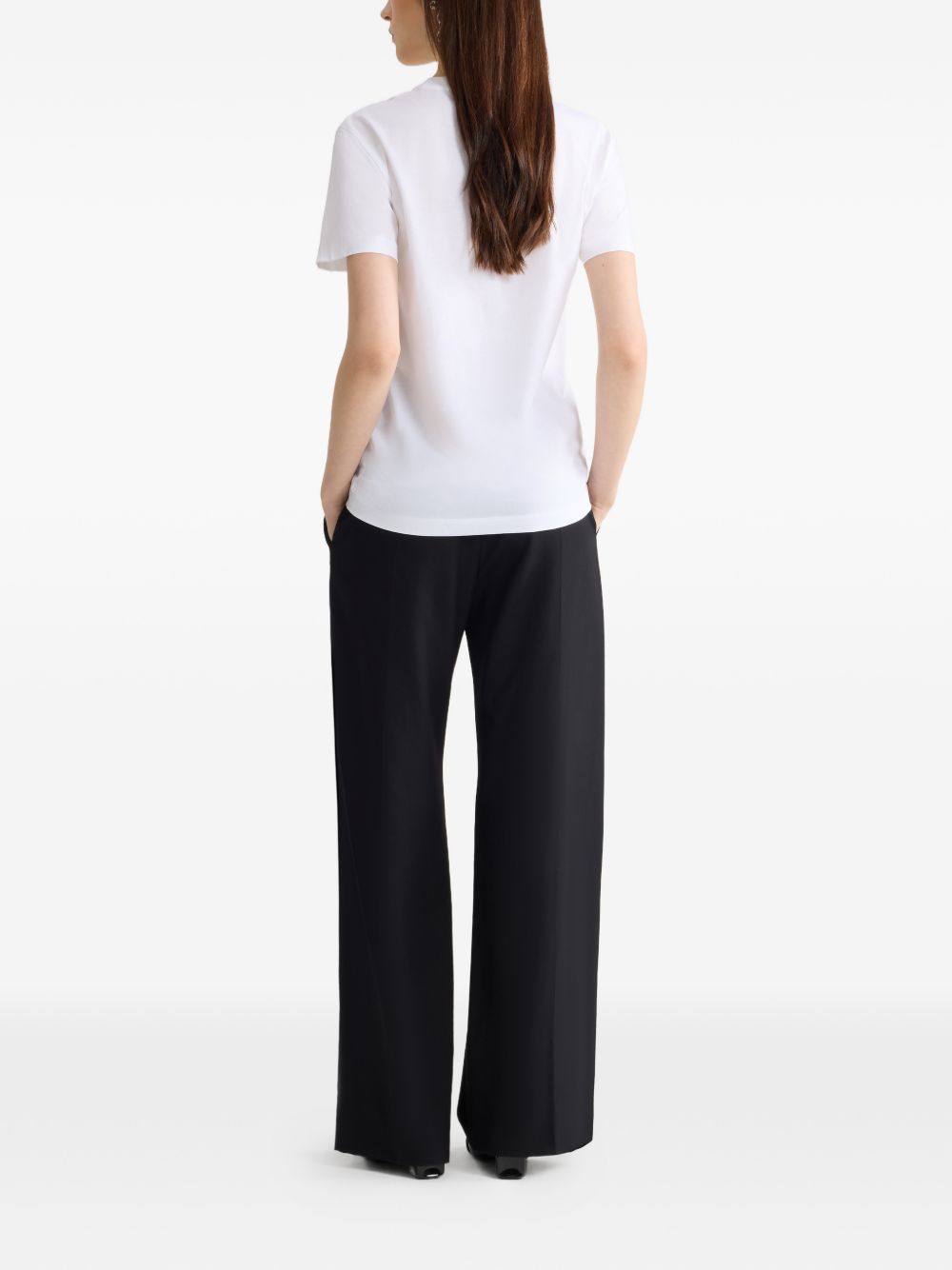 Short-Sleeved Silk And Nylon Top