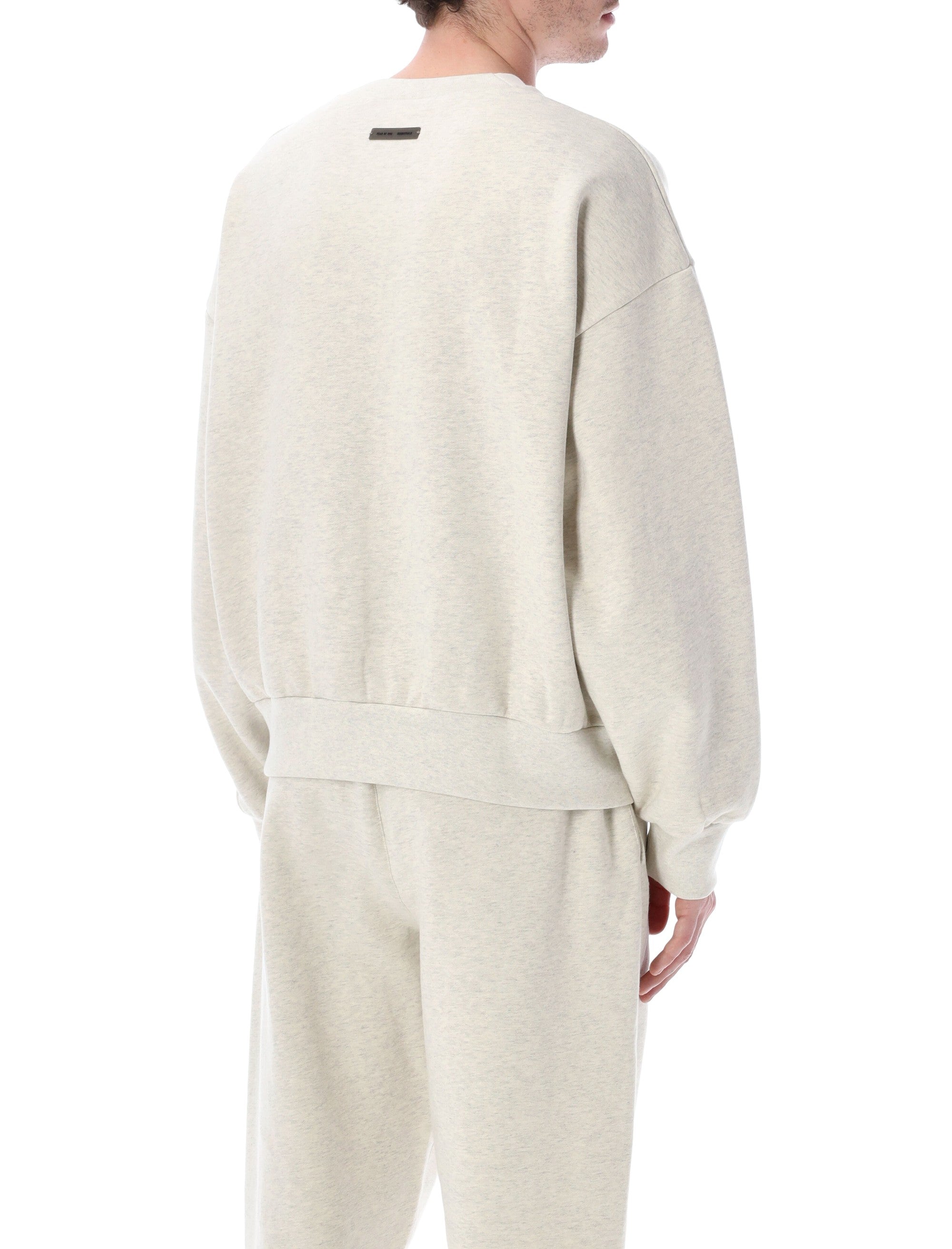Essentials Embossed Crewneck Oatmeal Heather Sweatshirt