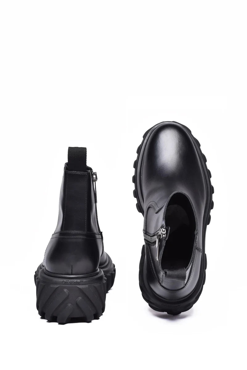 Leather Ankle Boot - Black