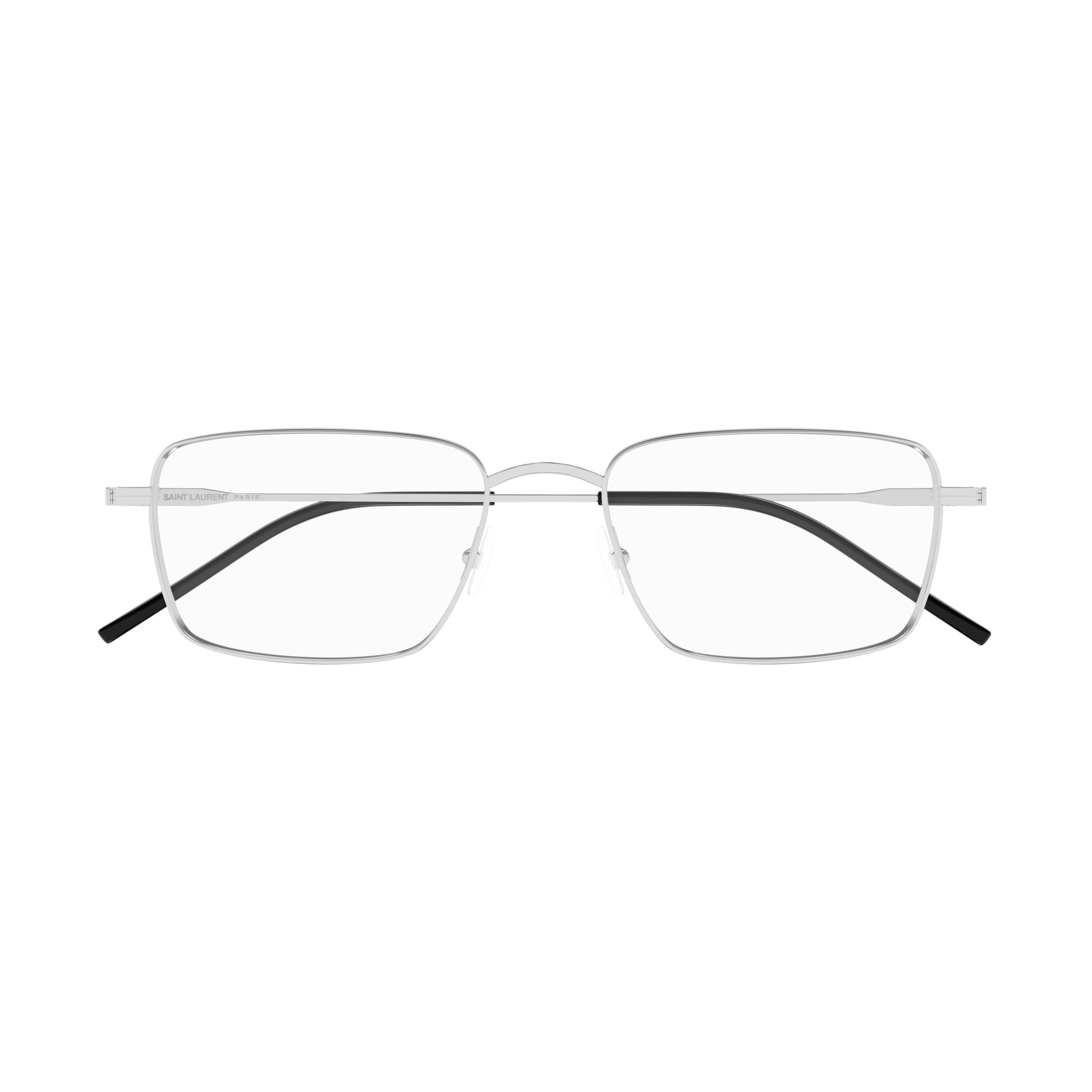 Sl 844 Rectangular Silver-Toned Metal Frame Eyeglasses