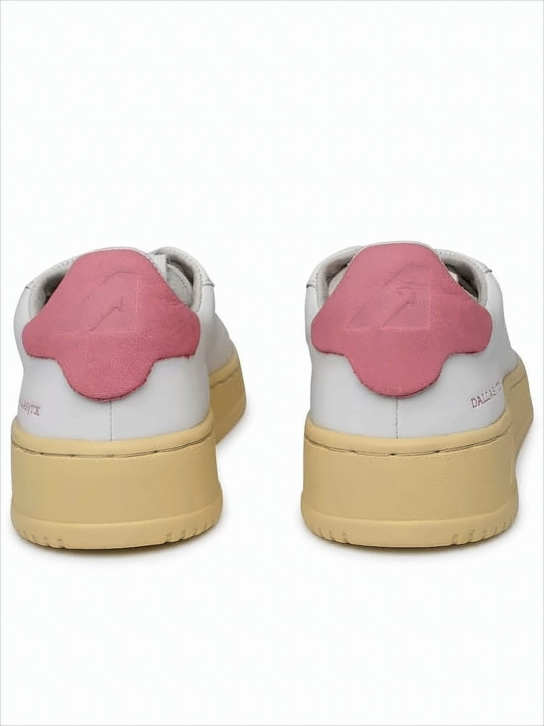 Low-Top Leather Sneakers with Contrasting Rubber Sole