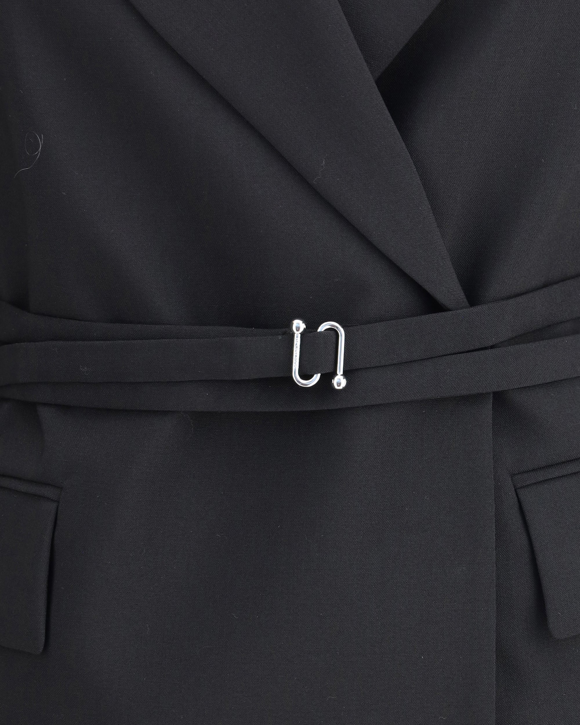 Belted Tailored Coat with Structured Silhouette
