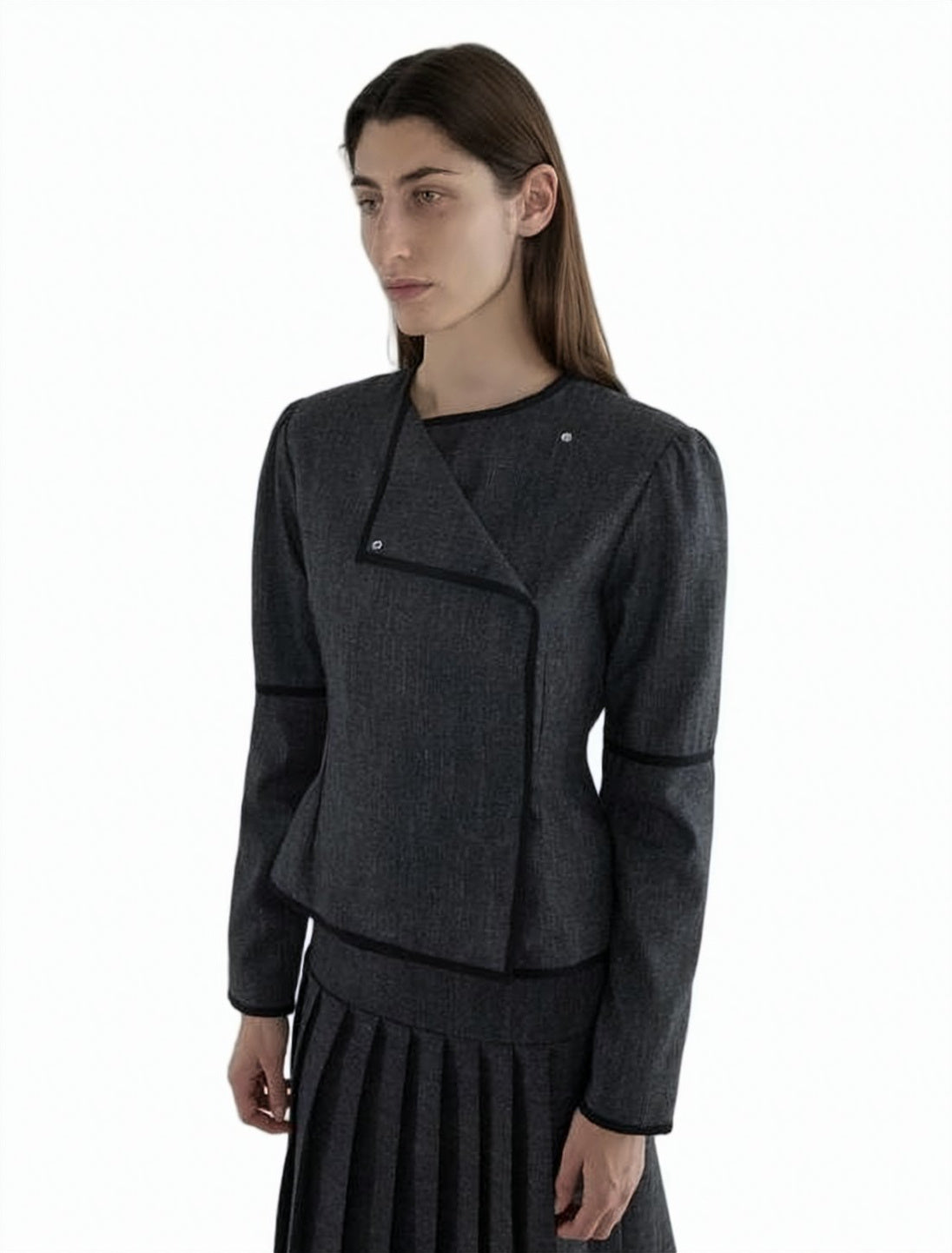 Tailored Asymmetrical Front Jacket