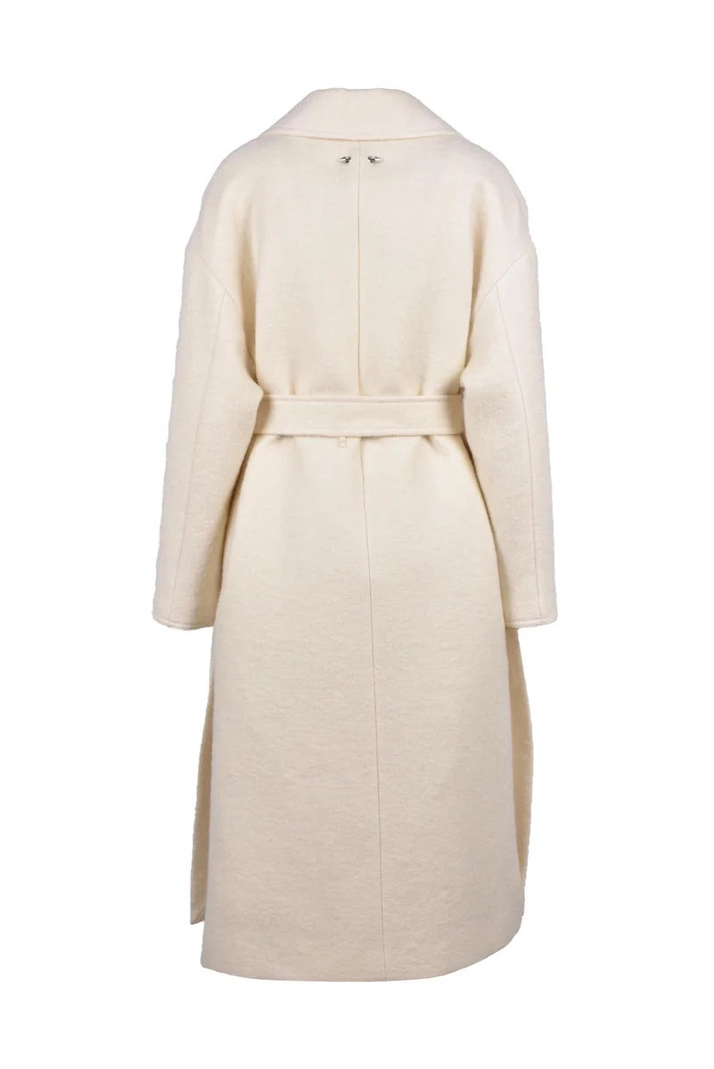 Long Coat Lana Mohair Virgin - White