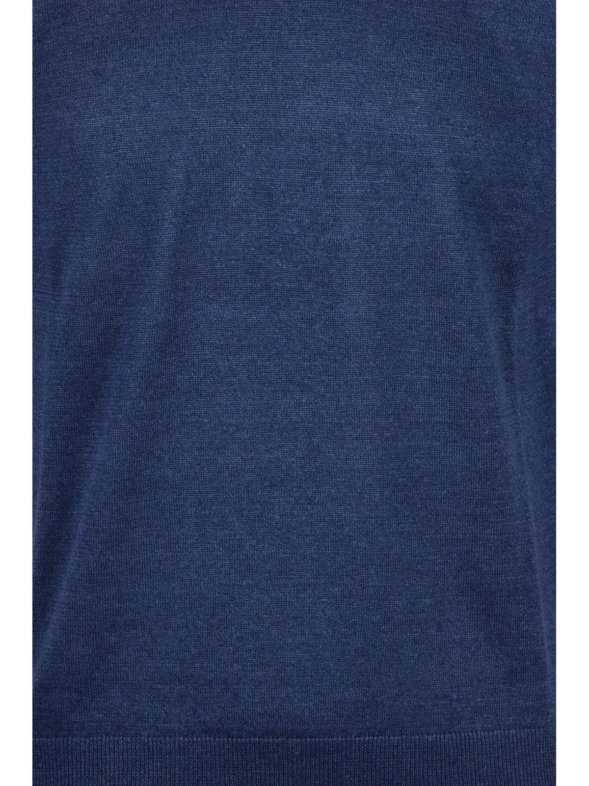 Deep Blue Fitted Crewneck Top
