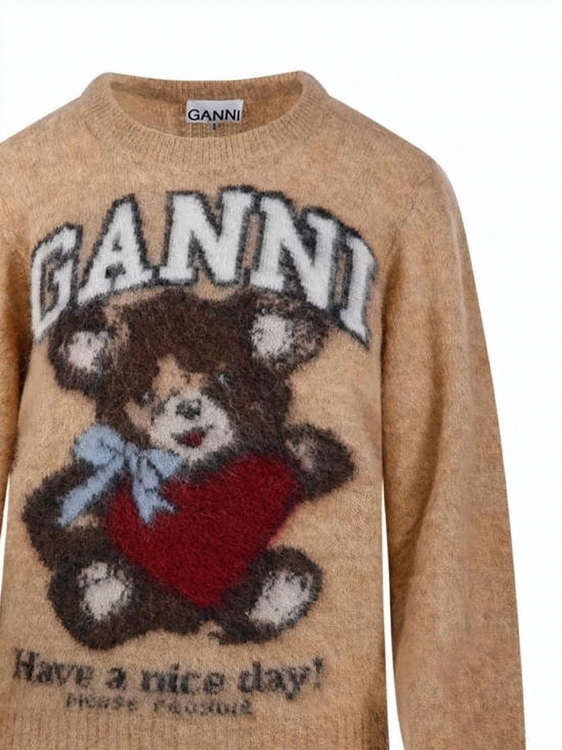Playful Teddy Bear Graphic Sweater