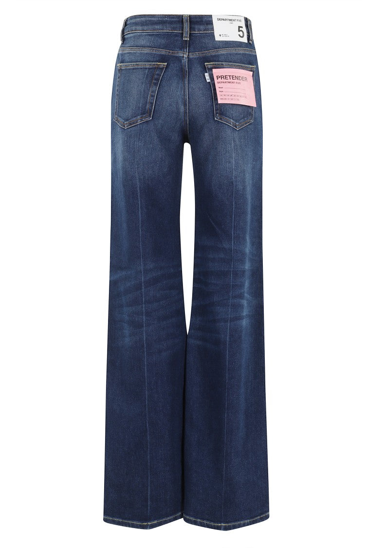 Wide-Leg Denim Jeans