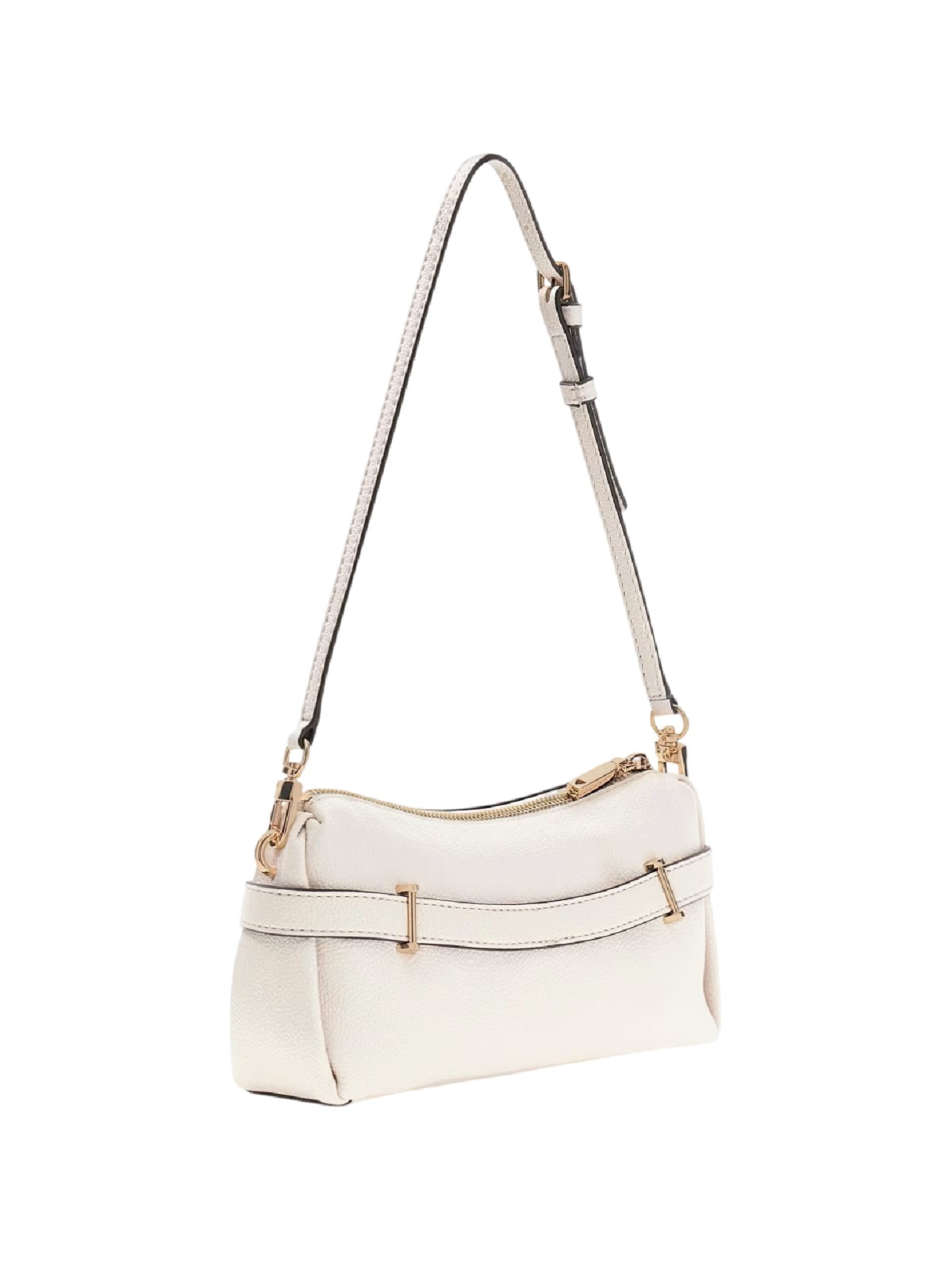 Faux Leather Zip Shoulder Bag