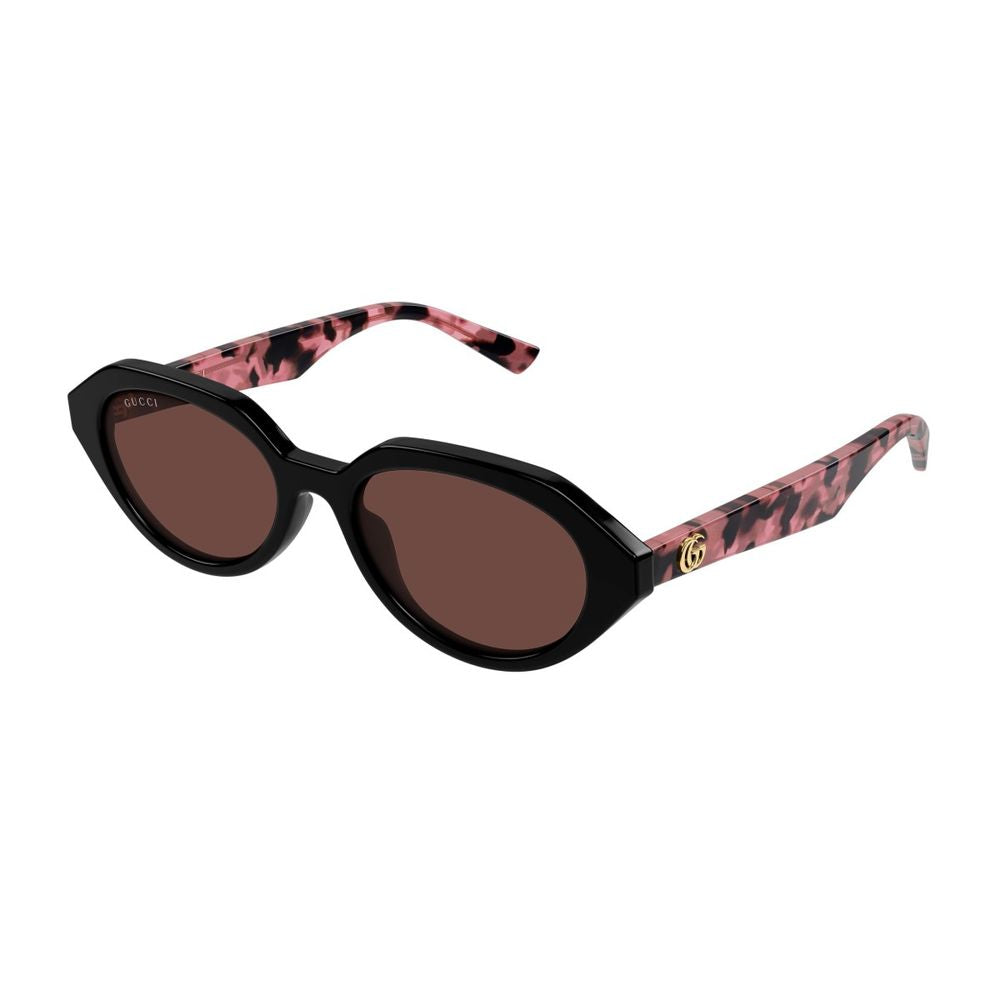 Geometric Oval Frame Sunglasses with Double G Emblem GG2178S Linea Emblem