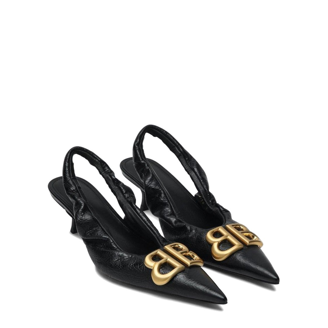 Monaco Slingback Bb With Pointed Toe And Gold Accent