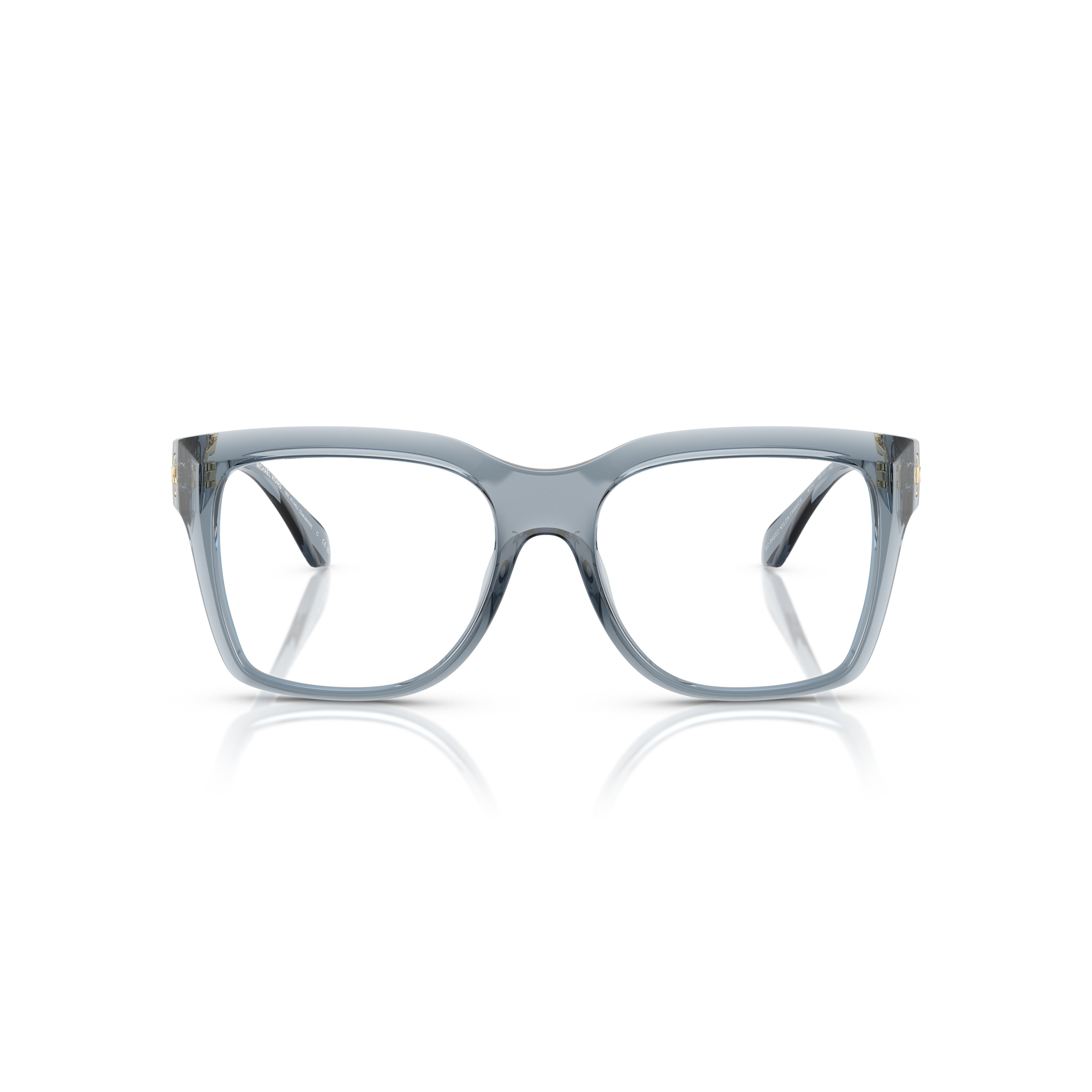 0mk4144u Oversized Square Grey Eyeglasses with Glossy Finish