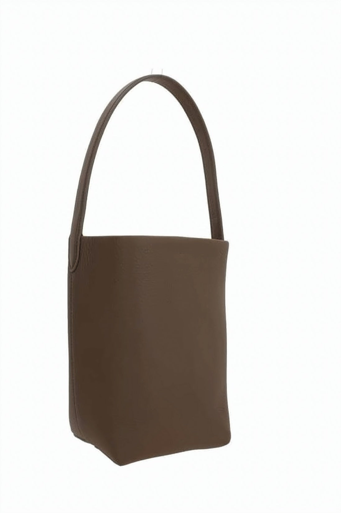 Textured Calf Leather Tote Bag with Embossed Branding