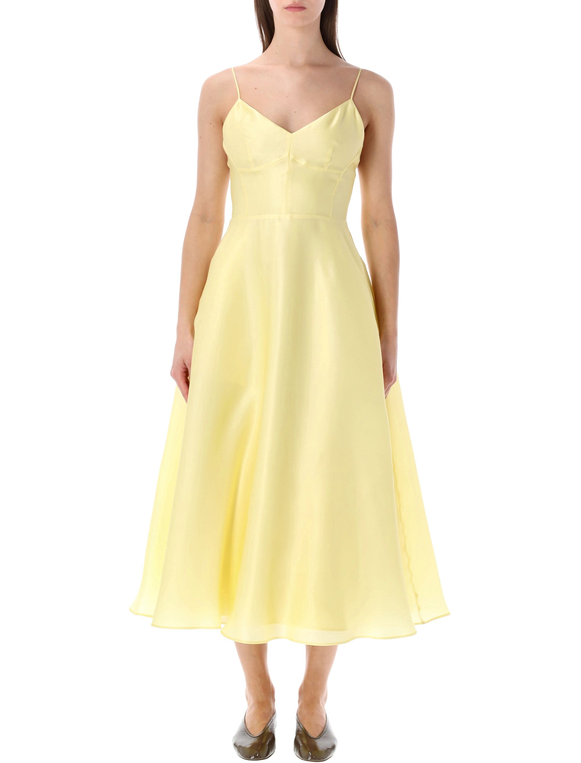 Silk Organza Midi Dress