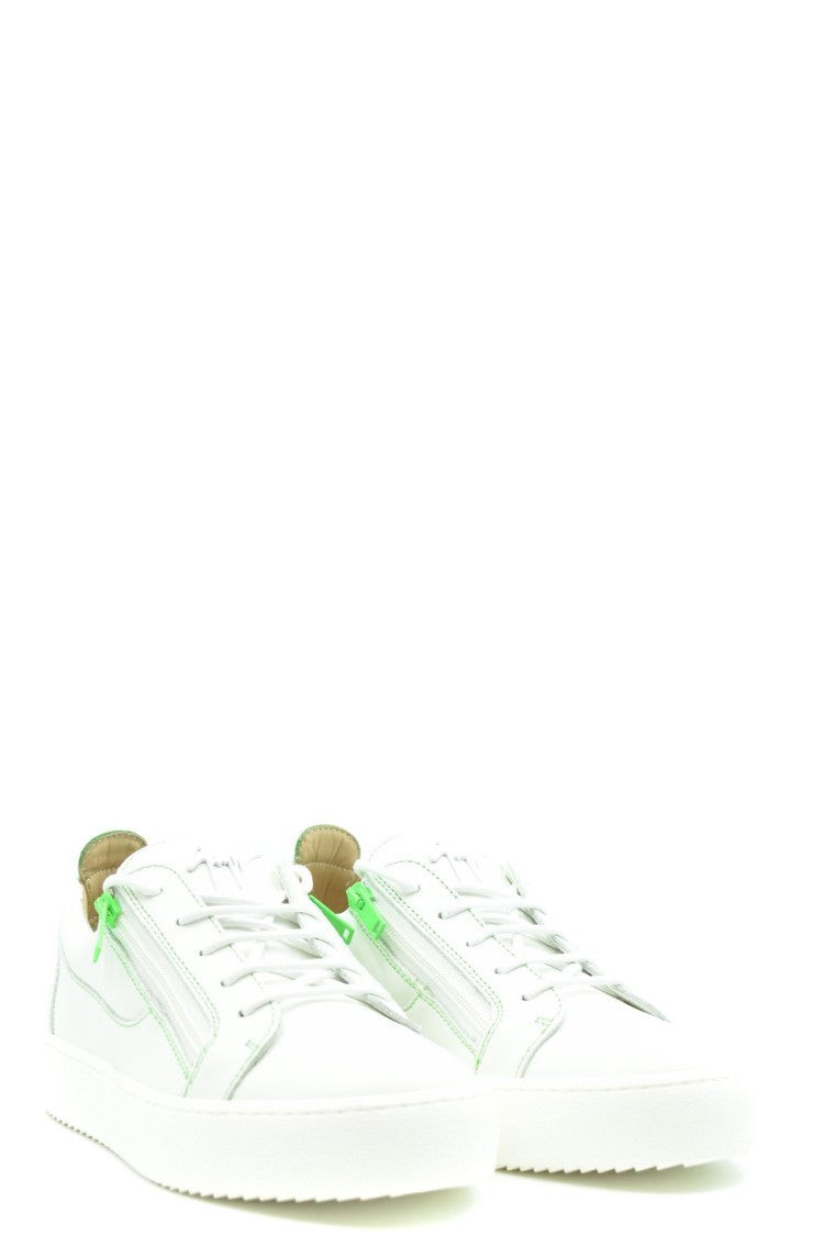 Low-Top White Leather Sneakers