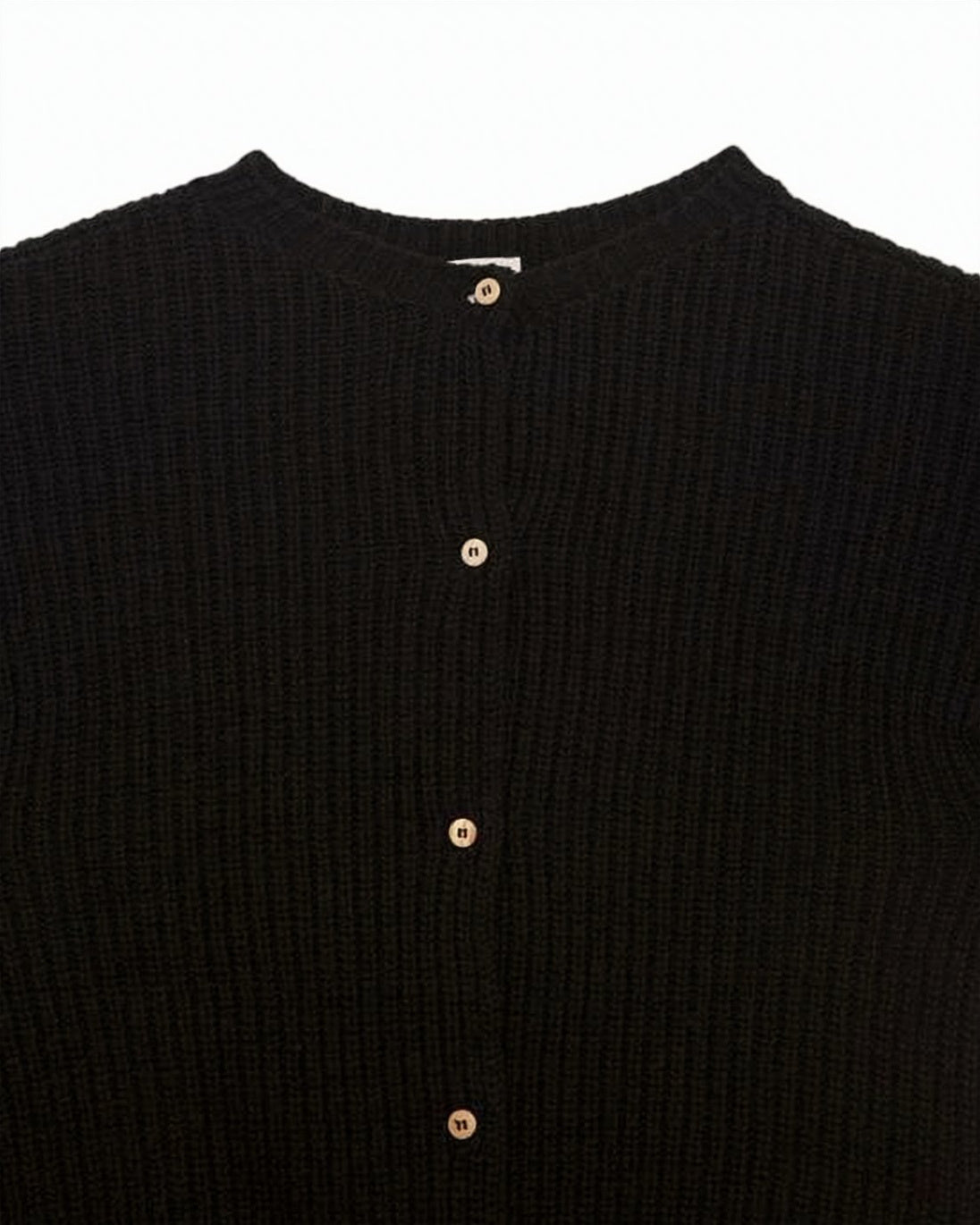 Textured Knit Cardigan with Button-Down Front