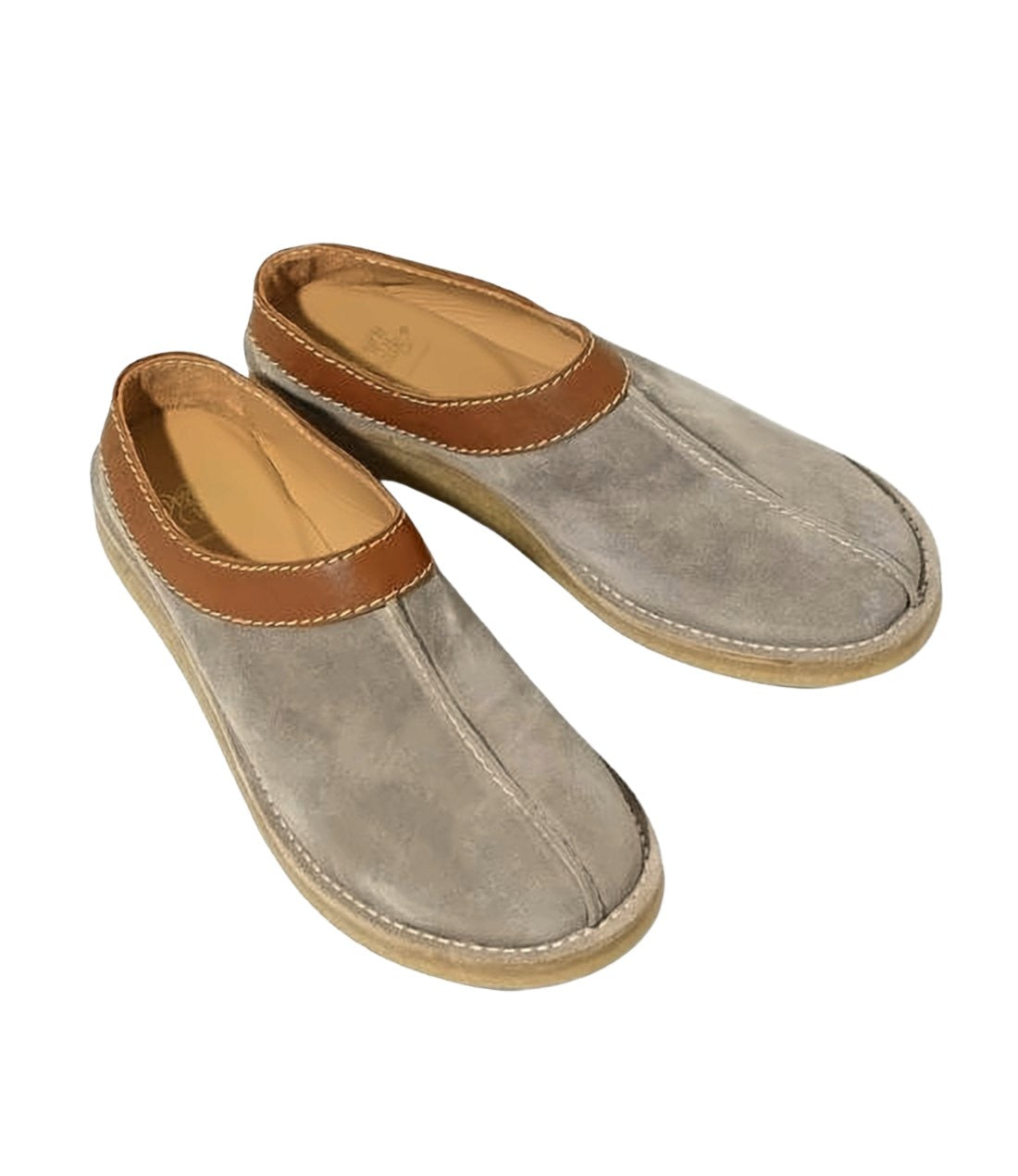 Suede Slip-On Loafers with Smooth Leather Trim