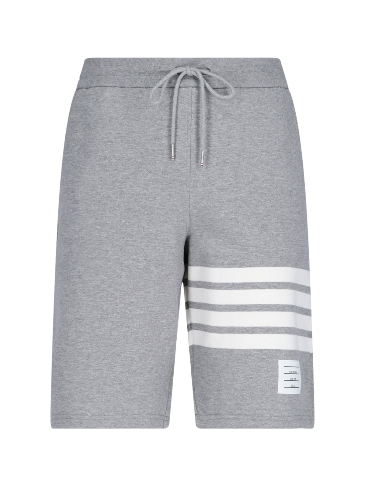 "4-Bar" Sports Shorts, In Grey Cotton