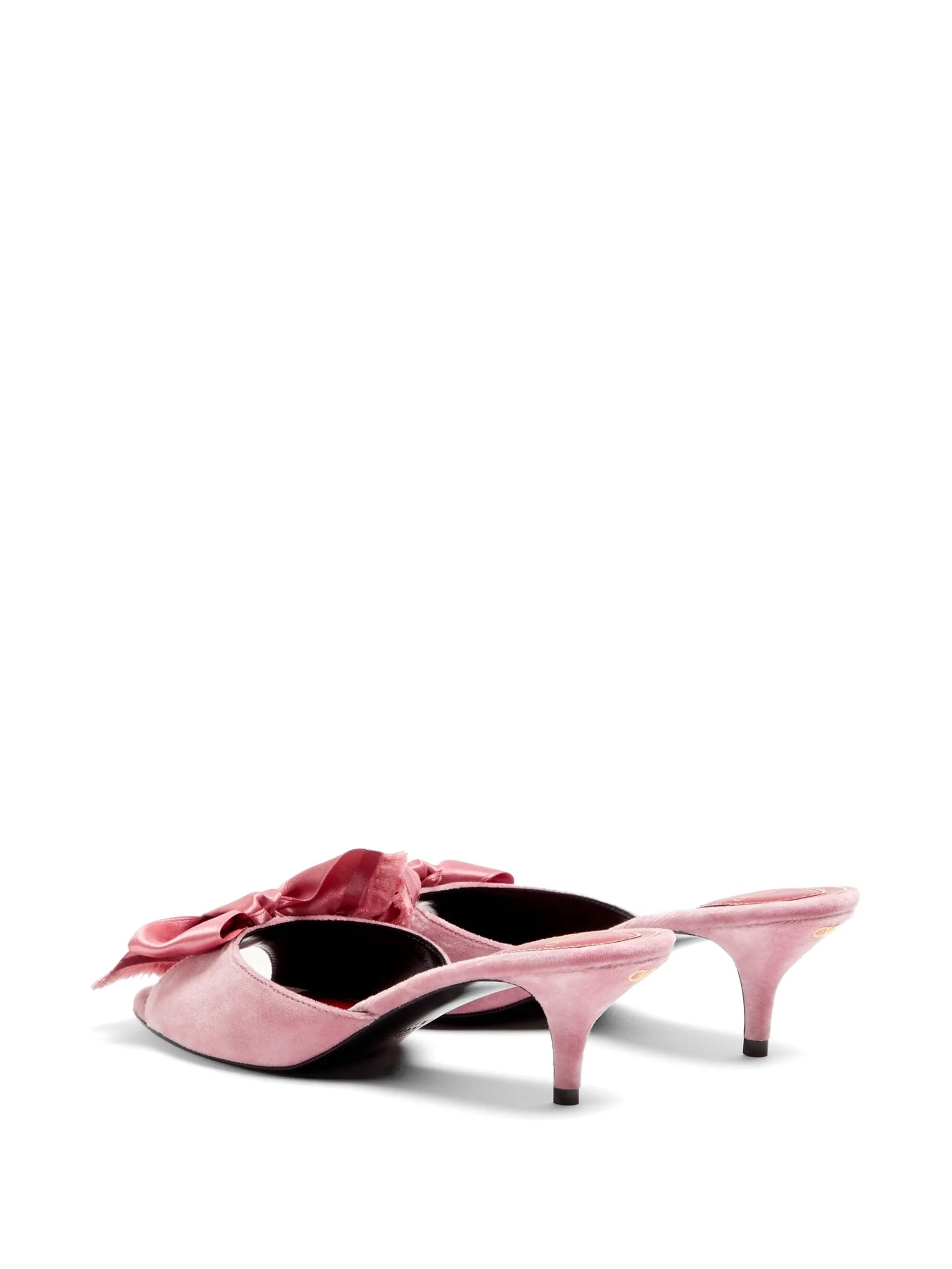Pink Vg Marie Velvet Bow Sandals