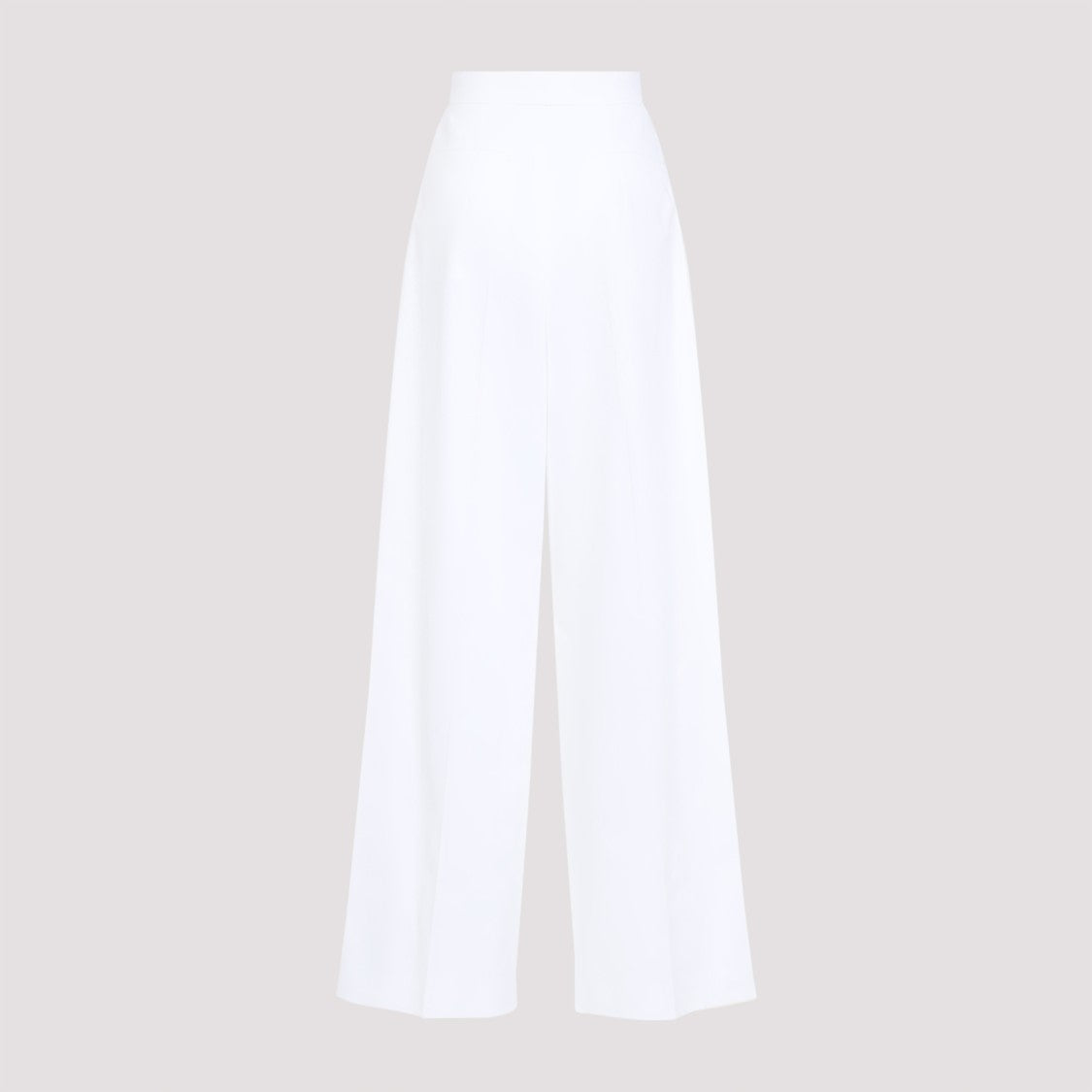 Tailored White Wide-Leg Trousers