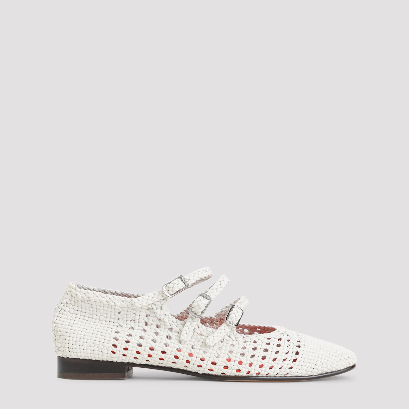 Woven Leather Ballerinas